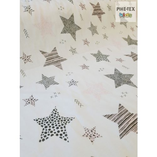 Csíkos csillagok rózsaszín textil (121/R)