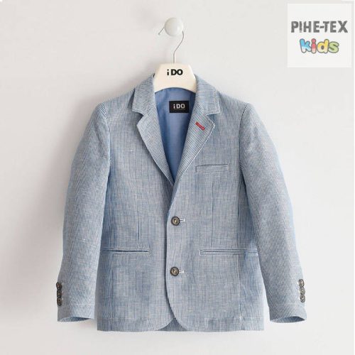 iDO fiú, kék-csíkos, zakó kabát (J461/0-3654)